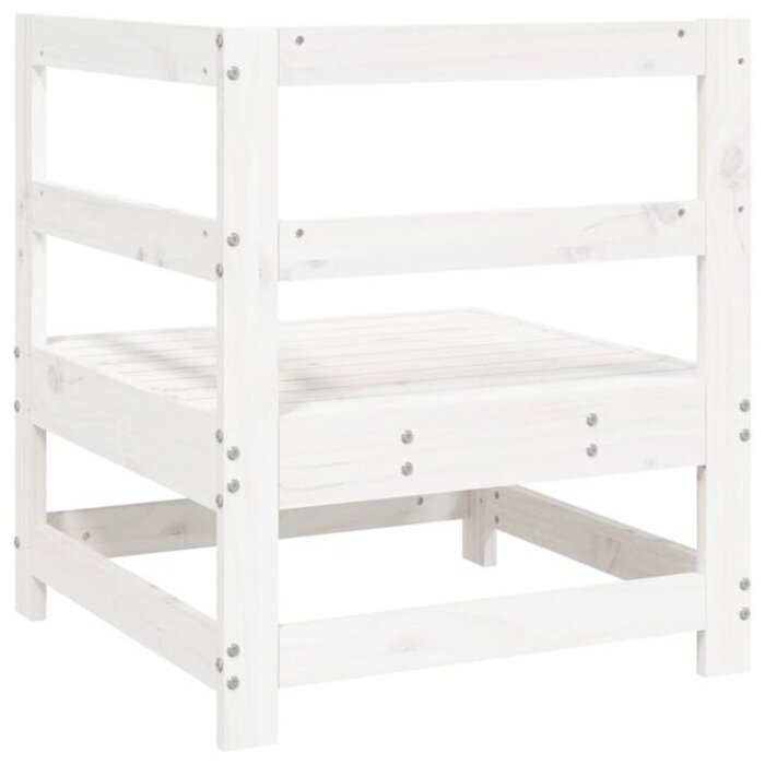 Vidaxl Banquette d'angle de jardin en bois blanc - 40% de remise