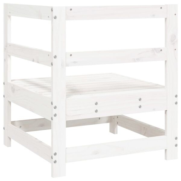 Vidaxl Banquette d'angle de jardin en bois blanc - 40% de remise