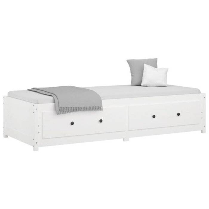 Vidaxl Banquette-lit 90x200 cm en bois de pin blanc - 41% de remise