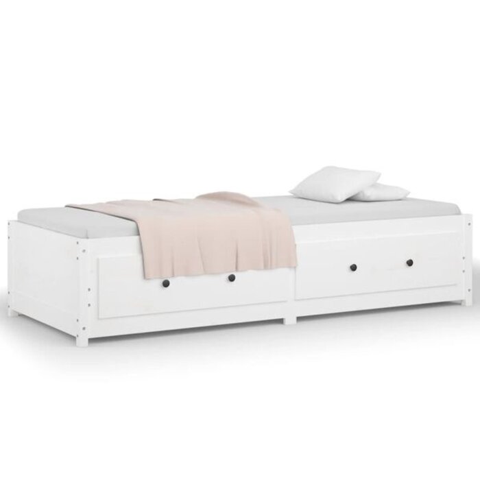 Vidaxl Banquette-lit 90x200 cm en bois de pin blanc - 41% de remise