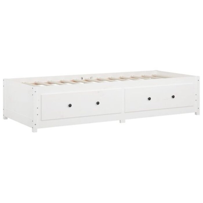 Vidaxl Banquette-lit 90x200 cm en bois de pin blanc - 41% de remise
