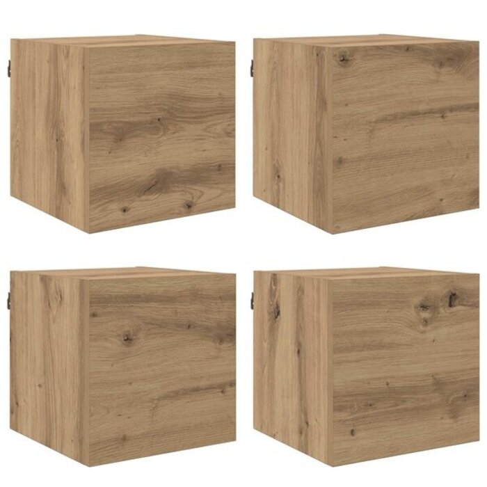 Vidaxl Meuble TV mural 4 unités effet chêne artisanal - 40% de remise