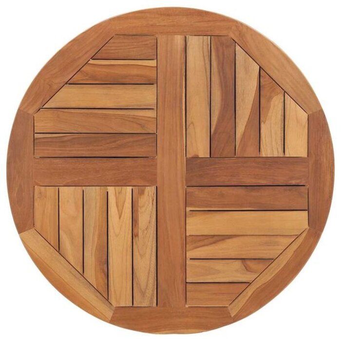 Vidaxl Plateau de table rond en teck massif 70 cm - 40% de remise