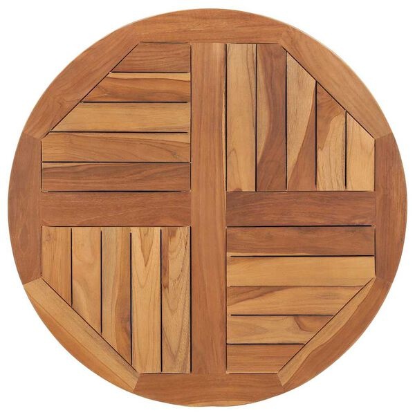 Vidaxl Plateau de table rond en teck massif 70 cm - 40% de remise