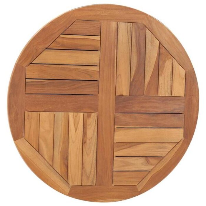 Vidaxl Plateau de table rond en teck massif 70 cm - 40% de remise