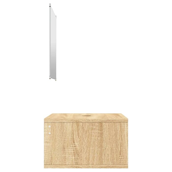Vidaxl Ensemble meuble salle de bain + miroir aspect chêne - 39% de remise