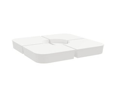 Vidaxl Set de 4 dalles de lestage pour parasol - Blanc - 100 kg - 40% de remise