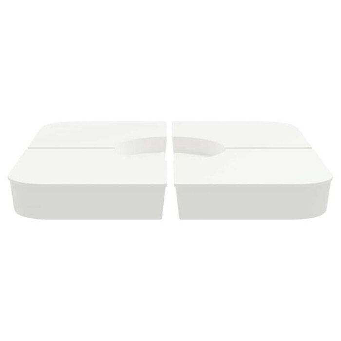 Vidaxl Set de 4 dalles de lestage pour parasol - Blanc - 100 kg - 40% de remise