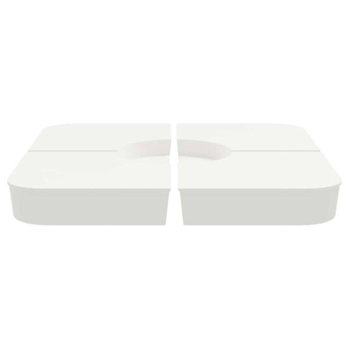 Vidaxl Set de 4 dalles de lestage pour parasol - Blanc - 100 kg - 40% de remise