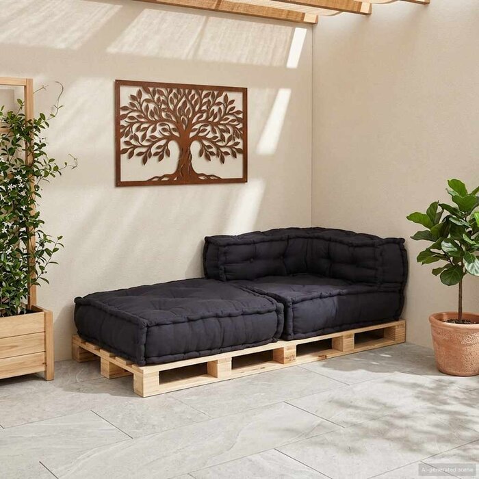 Vidaxl Pouf modulaire 70x70x54 cm anthracite - 41% de remise