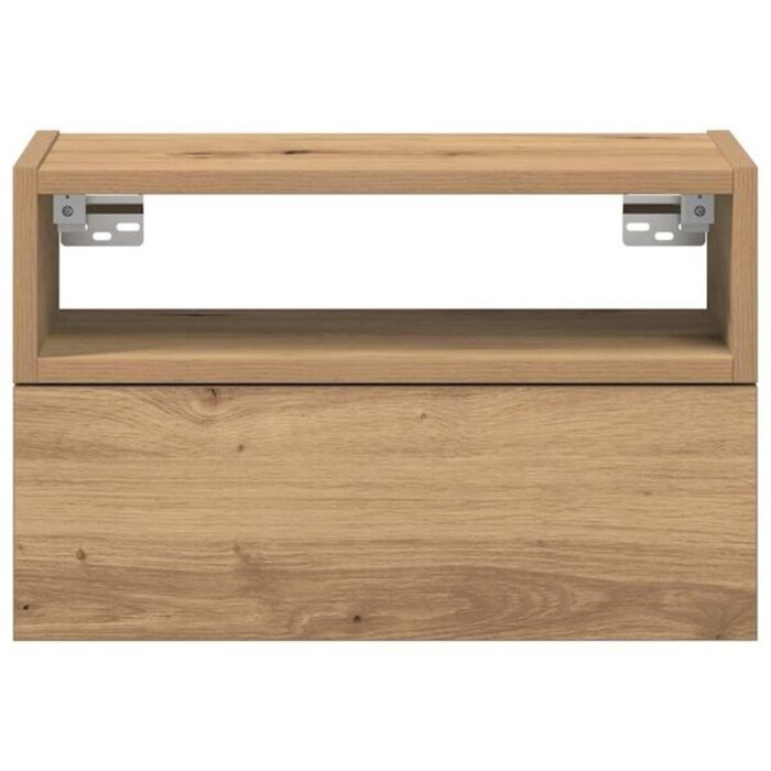 Vidaxl Lot de 2 tables de chevet murales effet chêne - 40% de remise
