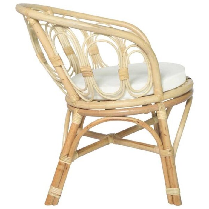 Vidaxl Chaise en rotin et lin avec coussin - 41% de remise