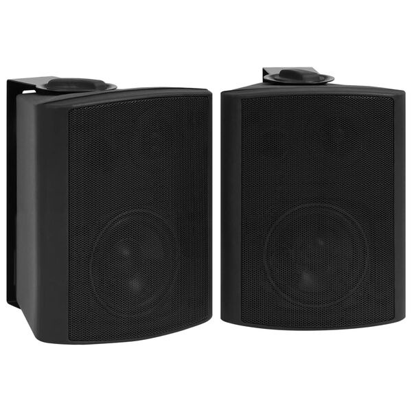 Vidaxl Enceintes stéréo murales 2 voies 100 W noir - Lot de 2 - 40% de remise
