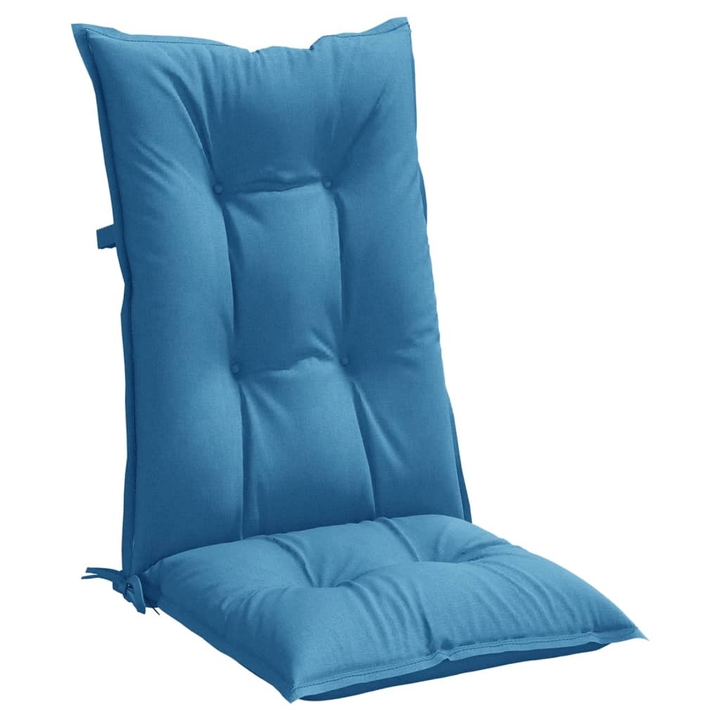 Vidaxl Lot de 6 coussins dossier haut 120x50 cm bleu chiné - 41% de remise