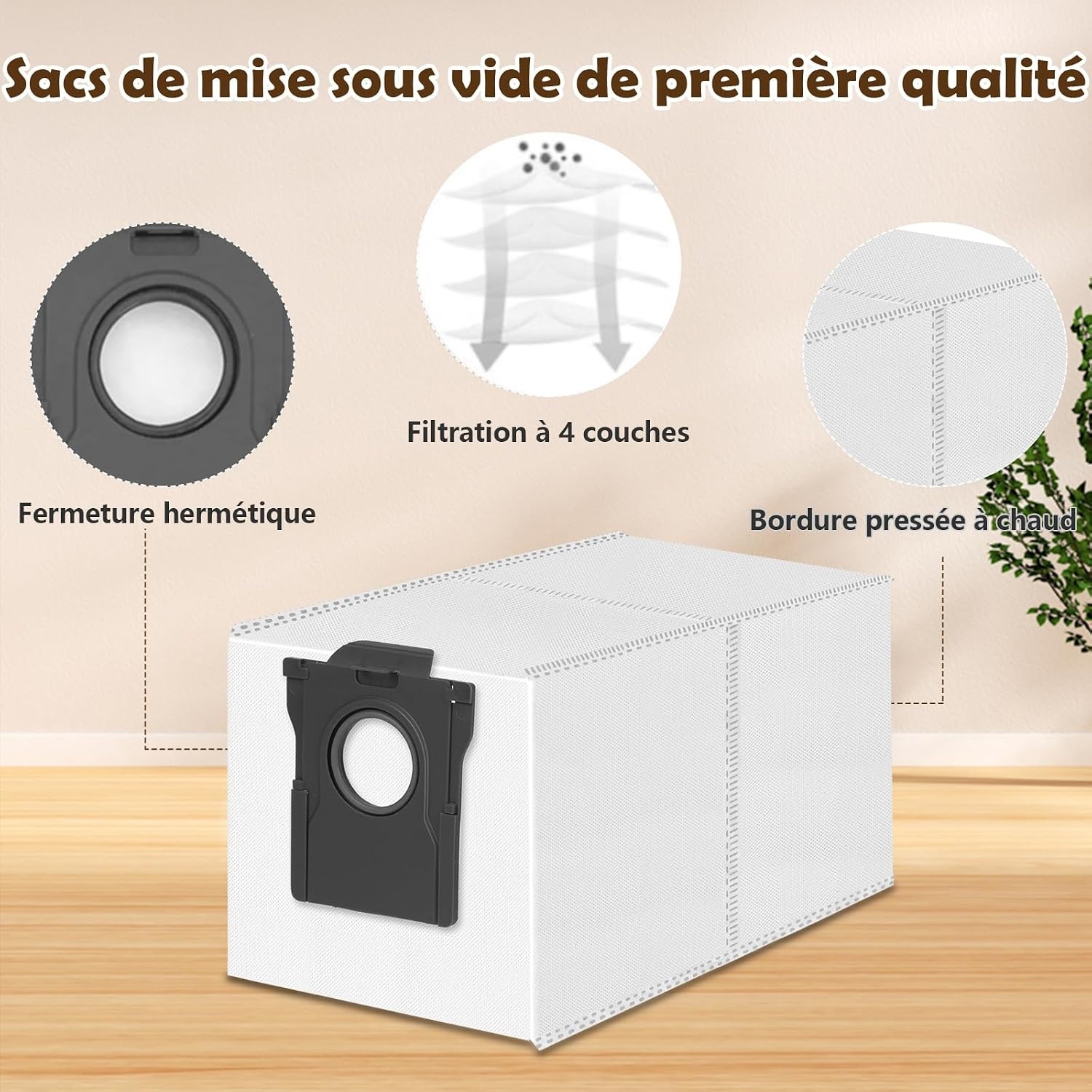 Dreame Lot de 12 sacs aspirateur robot compatibles Dreame & Mova - 34% de remise