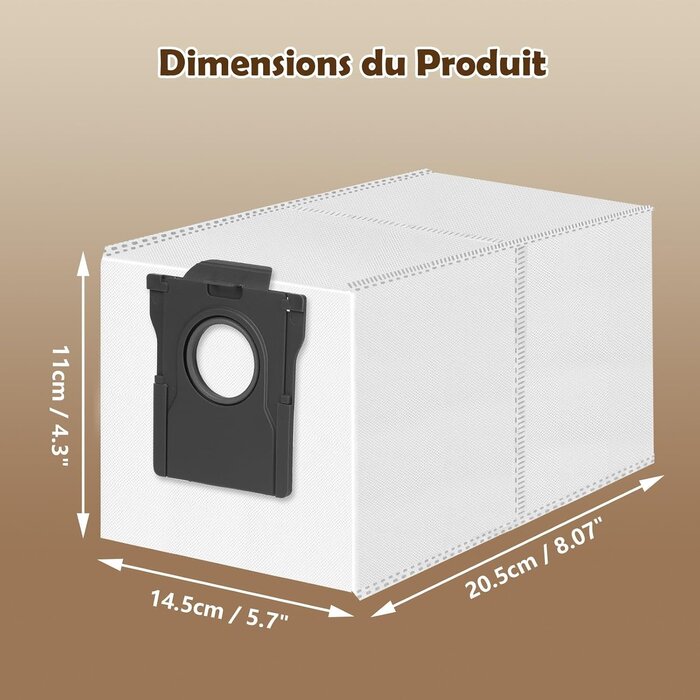Dreame Lot de 12 sacs aspirateur robot compatibles Dreame & Mova - 34% de remise