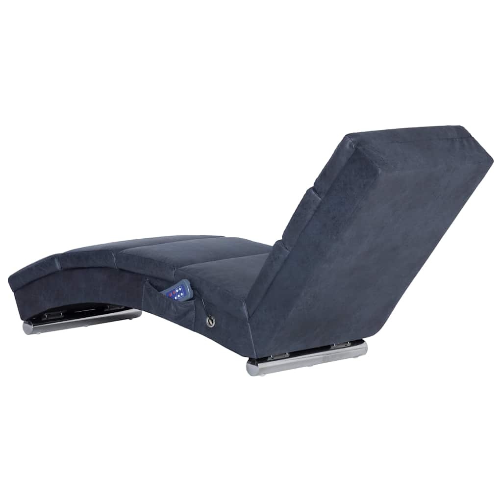 Vidaxl Chaise longue de massage en similicuir gris - 41% de remise