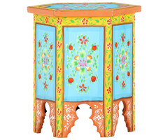 Vidaxl Table d'appoint en bois de manguier peint à la main - 40% de remise