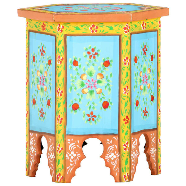 Vidaxl Table d'appoint en bois de manguier peint à la main - 40% de remise