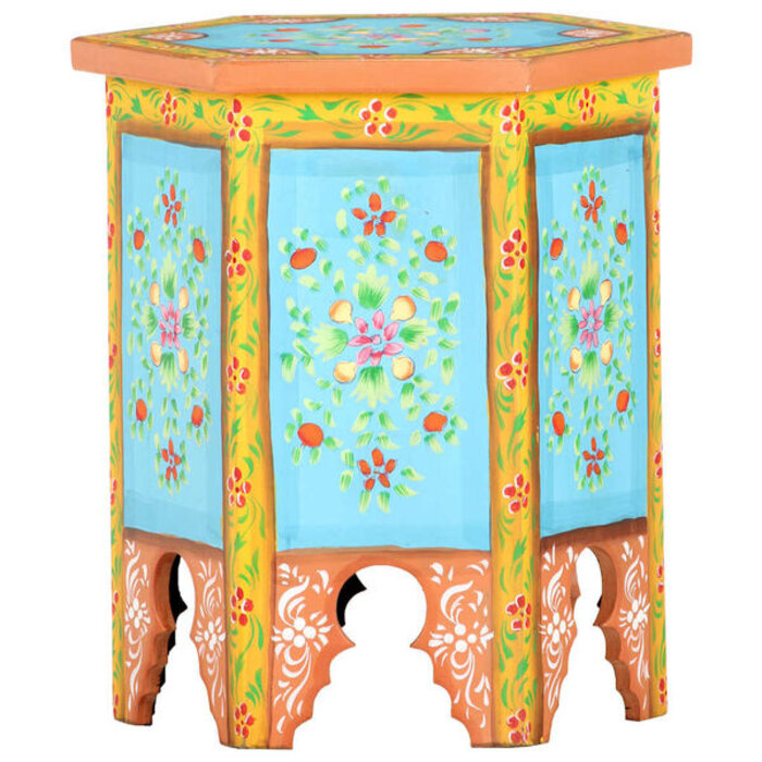 Vidaxl Table d'appoint en bois de manguier peint à la main - 40% de remise