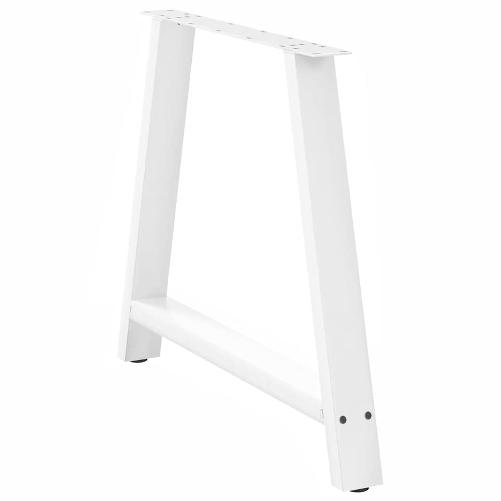 Vidaxl Pieds de table en A - Acier blanc - 100 cm - 40% de remise