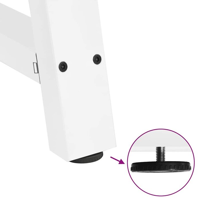 Vidaxl Pieds de table en A - Acier blanc - 100 cm - 40% de remise