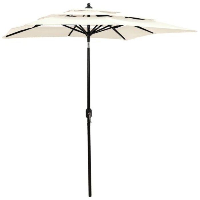 Vidaxl Parasol 3 niveaux 2x2 m sable - Mât alu - 41% de remise