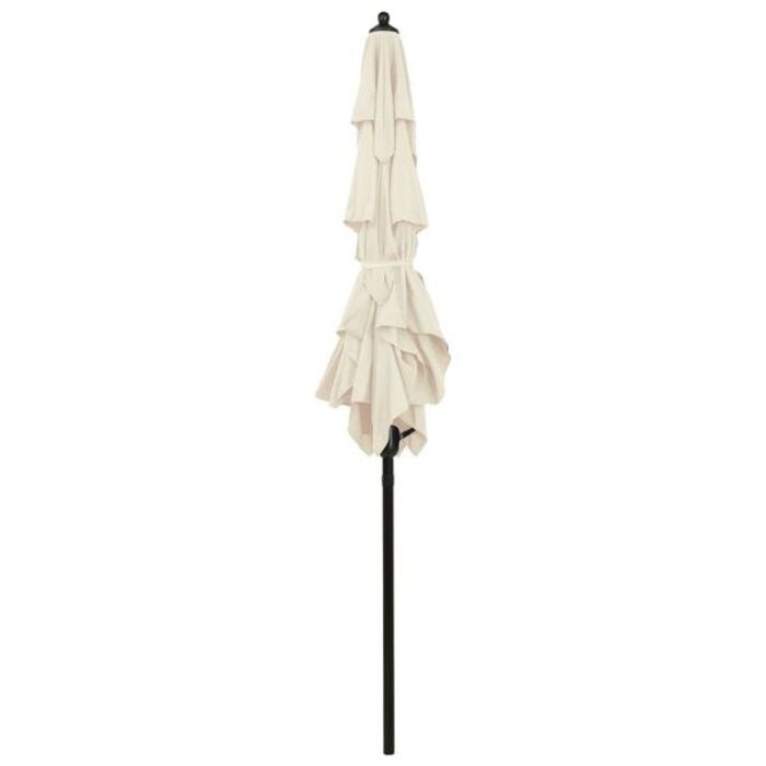 Vidaxl Parasol 3 niveaux 2x2 m sable - Mât alu - 41% de remise