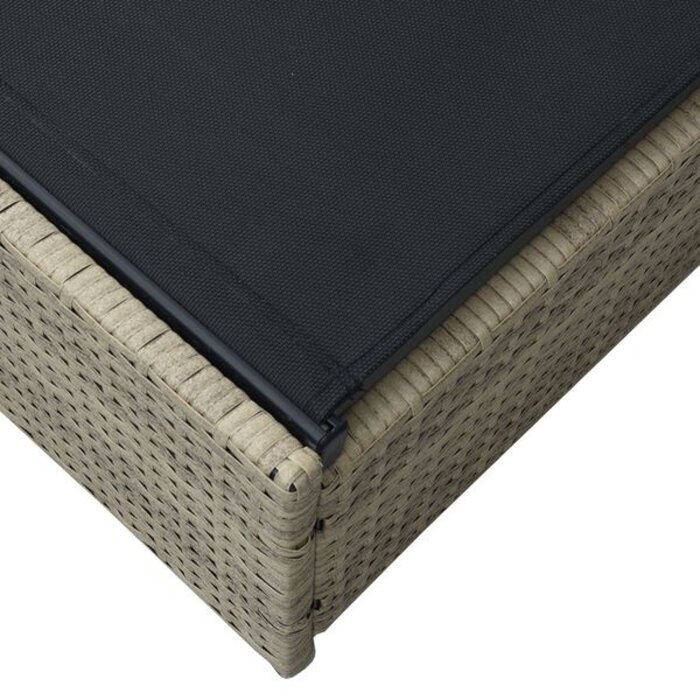 Vidaxl Bain de soleil en polyrotin beige - 41% de remise