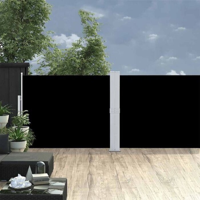 Vidaxl Paravent latéral rétractable 140x1200 cm Noir - 40% de remise
