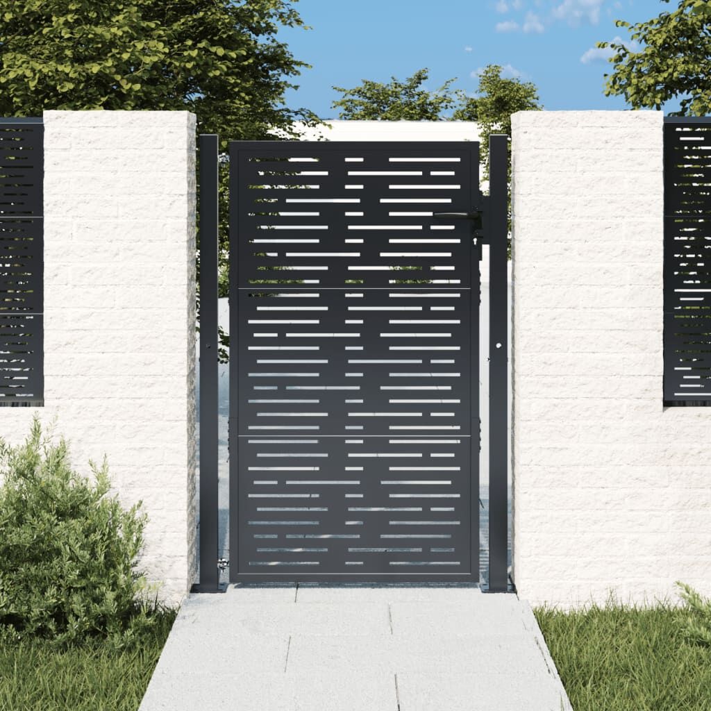 Vidaxl Portillon de jardin acier anthracite 105x130 cm - 41% de remise