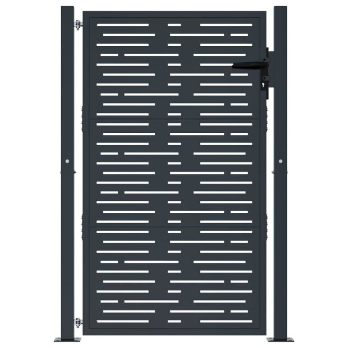 Vidaxl Portillon de jardin acier anthracite 105x130 cm - 41% de remise
