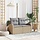 Banc de jardin en polyrotin beige - 41% de remise