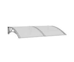 Vidaxl Auvent de porte en polycarbonate gris 150x100 cm - 43% de remise