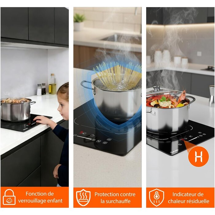 Plaque induction 30 cm 2 zones FlexZone 3500W - 41% de remise