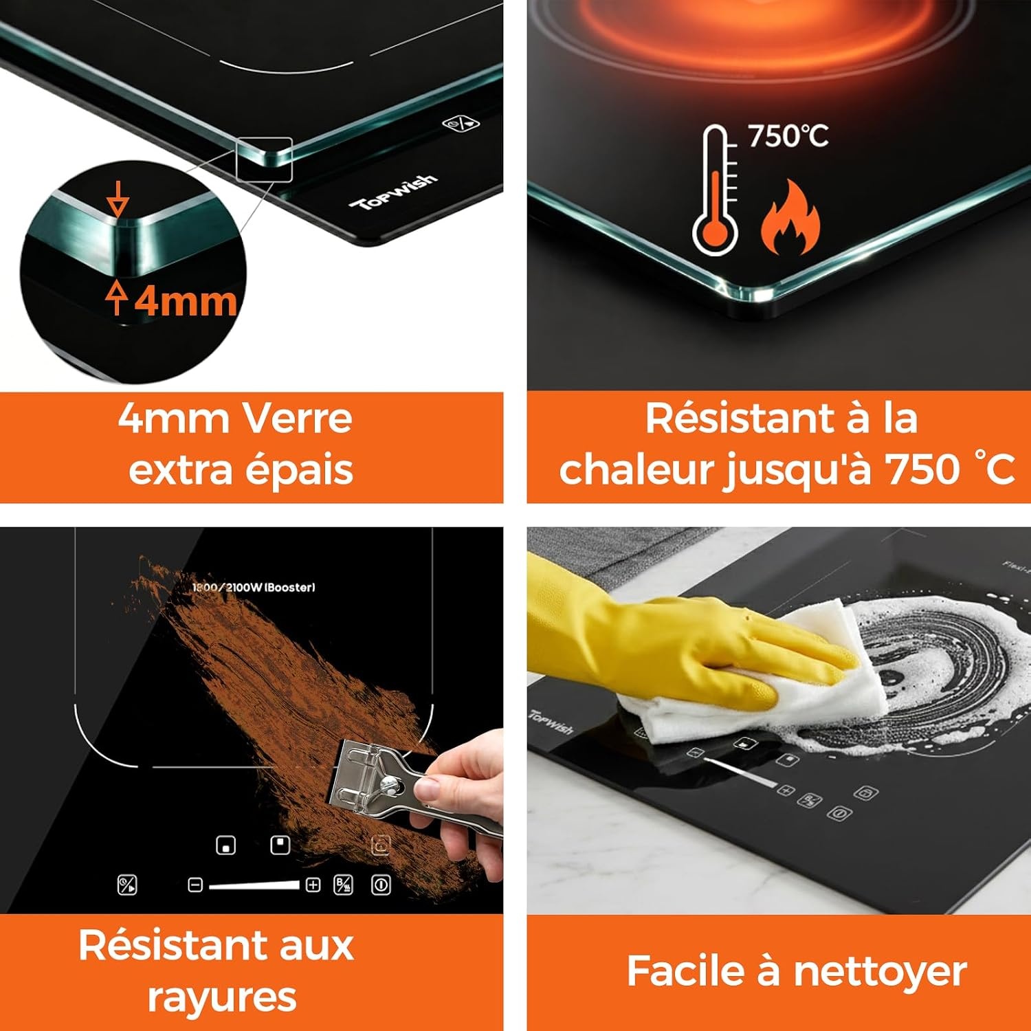 Plaque induction 30 cm 2 zones FlexZone 3500W - 41% de remise
