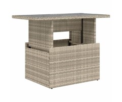 Vidaxl Table de jardin modulable en polyrotin gris - 37% de remise