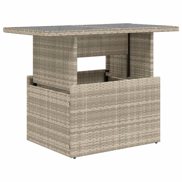 Vidaxl Table de jardin modulable en polyrotin gris - 41% de remise