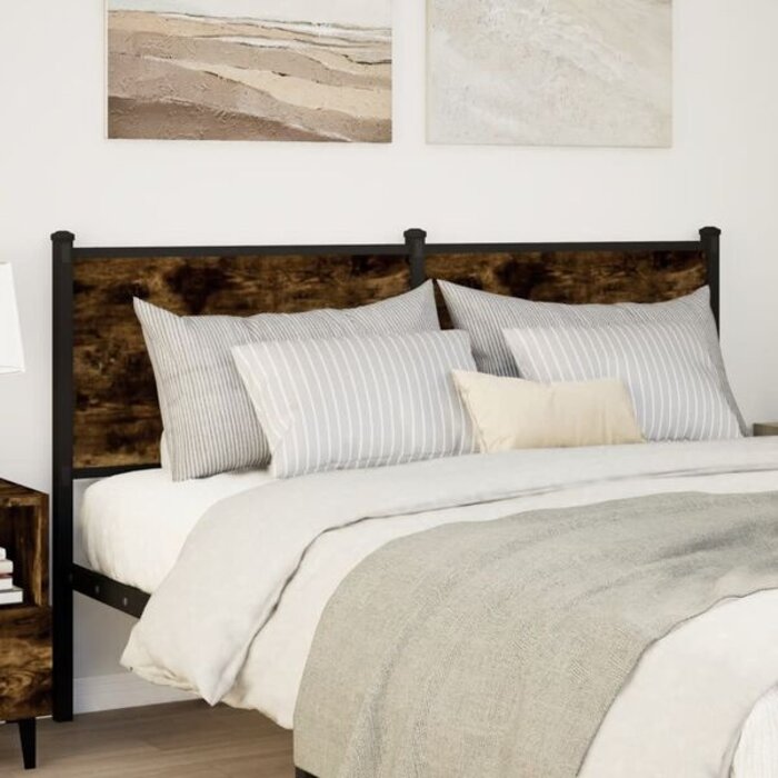 Vidaxl Tête de lit 140 cm bois et chêne fumé - 39% de remise