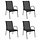 Lot de 4 chaises de jardin en acier et textile noir - 41% de remise