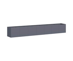 Vidaxl Bac à fleurs en acier anthracite 280 cm - 41% de remise