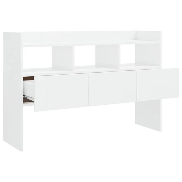 Vidaxl Buffet Moderne Blanc Brillant 105x30x70 cm - 40% de remise