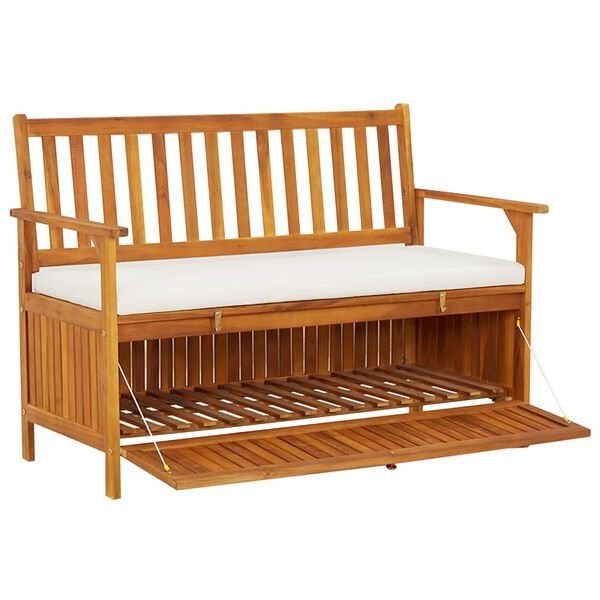 Vidaxl Banc de jardin avec coffre en acacia massif - 41% de remise