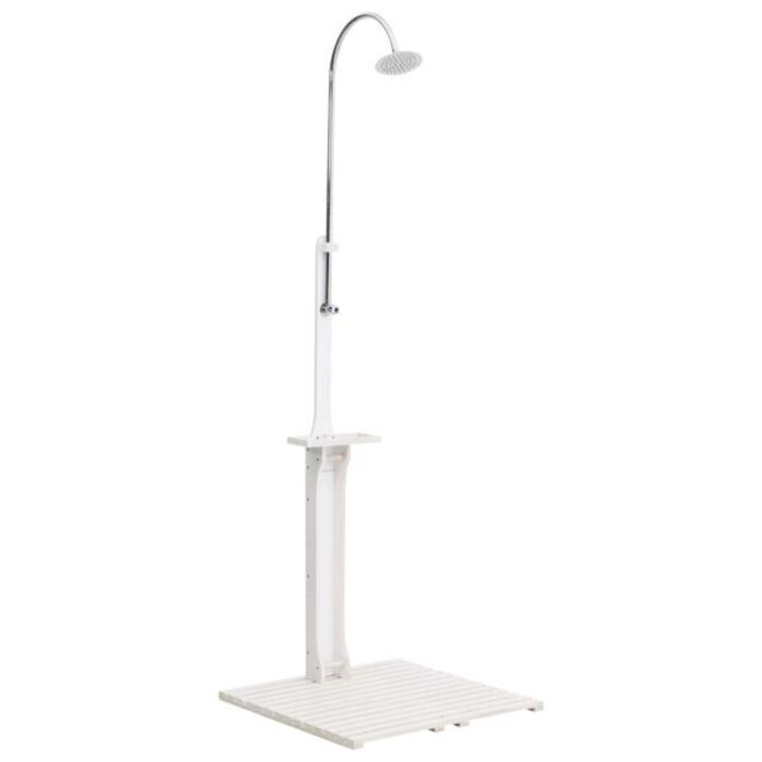 Vidaxl Douche d'extérieur en bois blanc 75x221 cm - 41% de remise