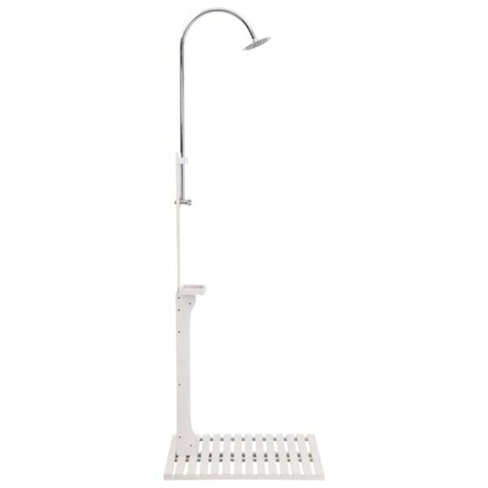 Vidaxl Douche d'extérieur en bois blanc 75x221 cm - 41% de remise