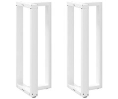 Vidaxl Lot de 2 pieds de table de bar en T, acier blanc - 40% de remise