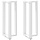 Lot de 2 pieds de table de bar en T, acier blanc - 40% de remise