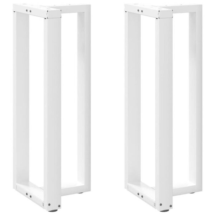 Vidaxl Lot de 2 pieds de table de bar en T, acier blanc - 40% de remise