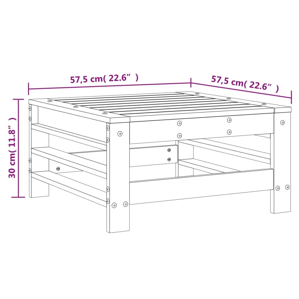 Vidaxl Repose-pieds de jardin en pin imprégné - 39% de remise