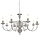 Lustre 8 branches argent 80 x 45 cm - 40% de remise